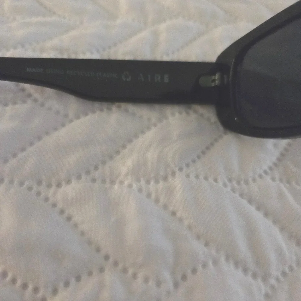 AIRE Ceres V2 Black‎ Rectangular Sunglasses Recycled Plastic 2122526 Smoke Lens
